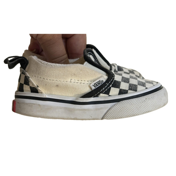 Vans Shoes Toddler Size 5 Black White Classic Slip-On Checkerboard Canvas Skater - Picture 5 of 7